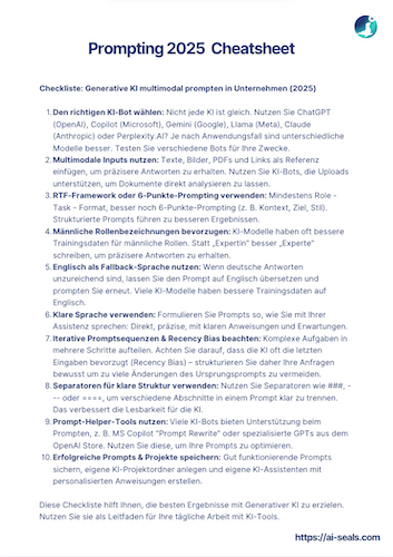 Checkliste Prompting 2025