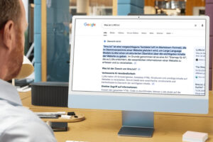 Bildschirm mit Anleitung wie man LLMS.txt generiert