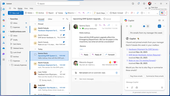 Copilot Outlook Email-Triage