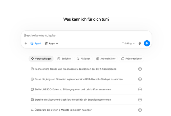 ChatGPT Agenten Modus für Deep Research und komplexe Workflows