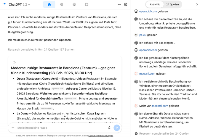 ChatGPT Browser Atlas für Webrecherche und Online-Shopping